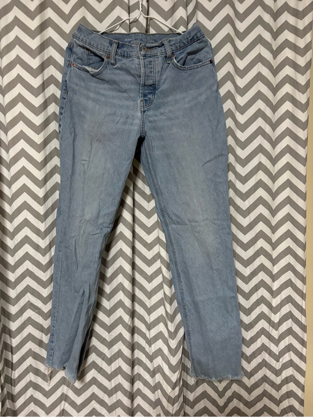 Old Navy Light Blue Straight-Leg Jeans